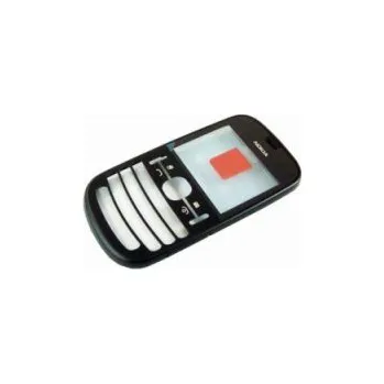 Náhradní kryt pro mobilní telefon originální přední kryt Nokia Asha 201 černá grafitová 0259318