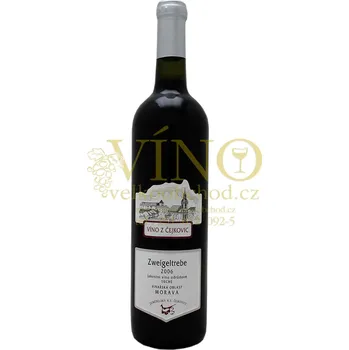 Víno Zemědělská a.s. Čejkovice Zweigeltrebe 0,75 L jakostní moravské červené víno