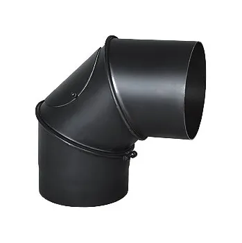 Kouřovod Koleno kouřovodu - nastavitelné čistící 200mm - plech 2,0mm