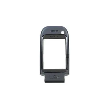 Náhradní kryt pro mobilní telefon originální rám LCD Nokia 6267 stříbrná 0250206