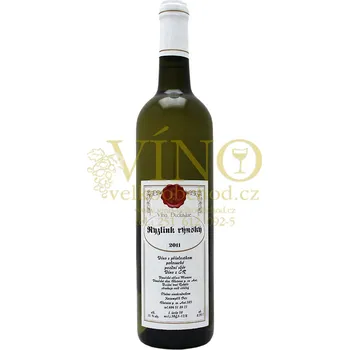 Moravské bílé víno Ryzlink rýnský pozdní sběr 2011 0.75 L vinařství Kozumplík