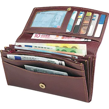 Peněženka SENTI velká kožená dámská peněženka v dárkovém balení, hnědá