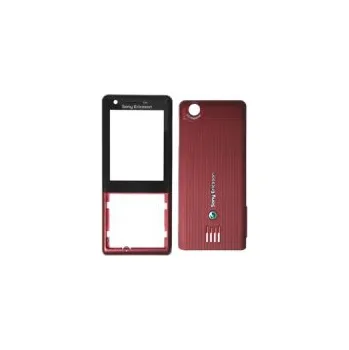 Náhradní kryt pro mobilní telefon originální přední kryt + kryt baterie Sony Ericsson Naite J105i červená