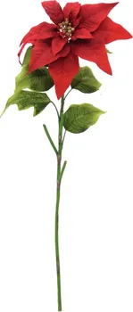 Umělá květina Vánoční hvězda, červená, 70 cm