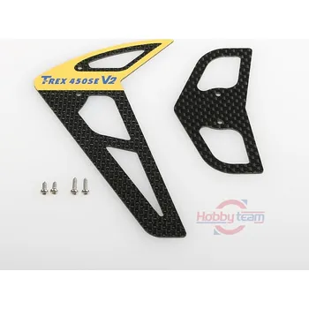 RC model vrtulníku Uhlíkové ocasní plochy, New, černé pro T-REX 450SE