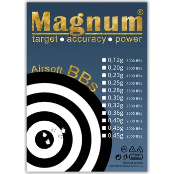 Airsoftová kulička Kuličky 6mm 0,12g, 5000 ks, Magnum