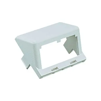 Elektrická zásuvka CHS2WH-X Zásuvka MINI-COM pro 2 moduly, modulární, šikmá, bílá, bal. 10 kusů