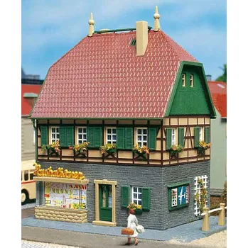 Modelová železnice AUHAGEN 12347 H0/TT Stavebnice - obytný dům s prodejnou AU12347