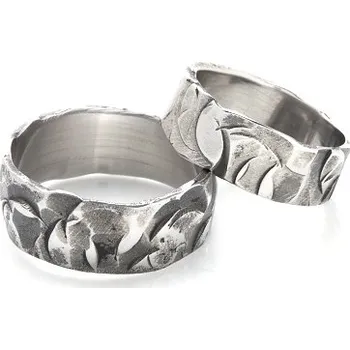 Prsten Snubní prsteny kovaná nerezová ocel KO-003