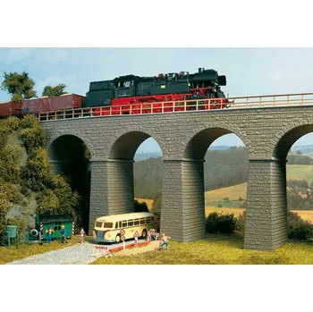 Modelová železnice AUHAGEN 11344 H0/TT Stavebnice - železniční most kamenný přímý 410mm AU11344