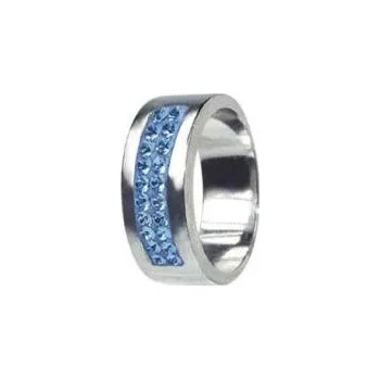 Prsten Prsten RSSW01 light sapphire s krystaly Swarovski Elements
