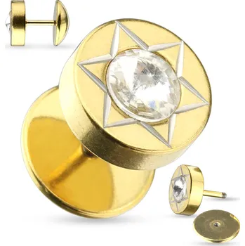 Piercing Piercing falešný plug PSFX-39-GDC