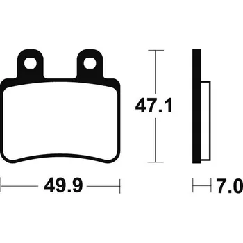 Brzdová destička Brembo (Itálie) Zadní brzdové destičky Brembo 07048 - Yamaha DT 50 R, 50ccm - 04>