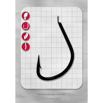 Rybářský háček Háček LS-3510F GAMAKATSU velikost 2/0, balení 8 ks, černý