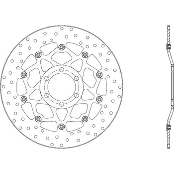 Brzdový kotouč Brembo (Itálie) Přední brzdový kotouč Brembo 78B40878 - Ducati Monster 1100, 1100ccm - 09-13