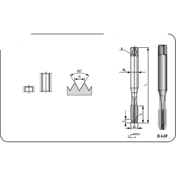 Závitořezný nástroj BUČOVICE TOOLS Závitník strojní 22 3043 s přímou drážkou a lamačem třísek M 3