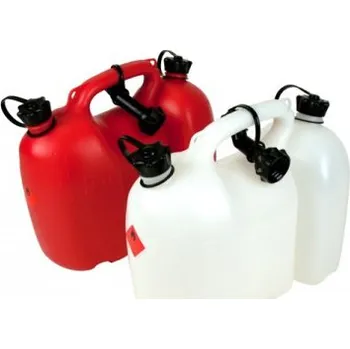 Kanystr Kombi kanystr s hrdlem, červený, 6 l / 3 l, Oregon (562405) (Oregon FIORDLAND kombinovaný kanystr na benzín a olej, 6 l benzín, 3 l oleje - červený)