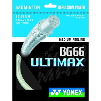 Badmintonový výplet Badmintonový výplet YONEX BG 66 Ultimax 10 m - bílý
