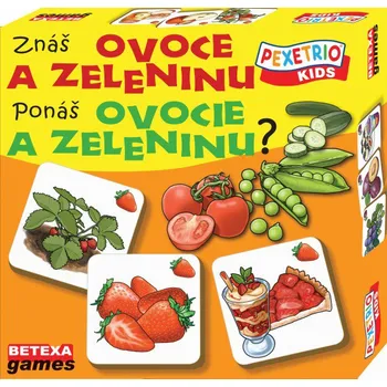 Desková hra PEXETRIO KIDS - Znáš ovoce a zeleninu?