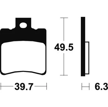Brzdová destička Přední brzdové destičky SBS 123HF - Yamaha JOG R/RR 50ccm - 02>