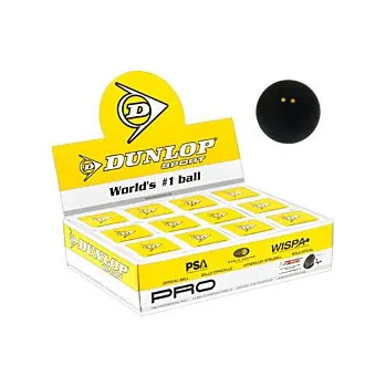 Tenisový míč Squashové míče DUNLOP PRO - 2 žluté tečky 12 ks