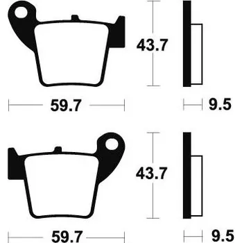 Brzdová destička Zadní brzdové destičky SBS 777RSI - Honda CR 250 E, 250ccm - 02>