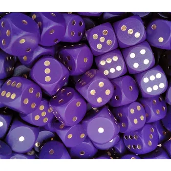 Příslušenství k deskovým hrám Kostka dřevěná 16 mm (tečky) - fialová