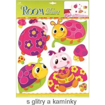 Anděl Přerov Pokojová dekorace z tvrdého papíru berušky s glitrem 39x30cm