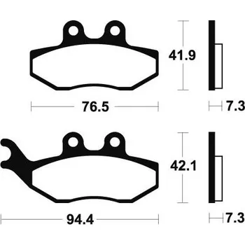 Brzdová destička Přední brzdové destičky SBS 168HF - Yamaha DT 50 X Supermotard, 50ccm - 04>