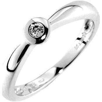 Prsten Zásnubní Prsten s diamantem, bílé zlato 386-0683, Gems Adriana z bílého zlata