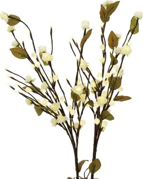 Umělá květina Camelie, s bílými LED diodami, 50 cm
