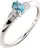 prsten Prsten s diamantem, bílé zlato briliant, modrý topaz (blue topaz) 3861138-0-53-93