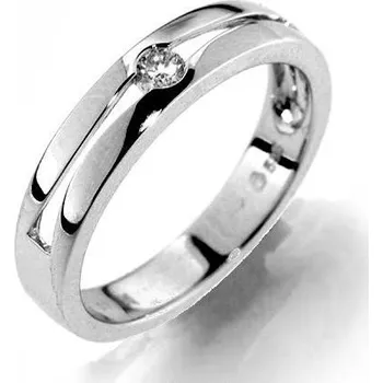 Prsten Prsten s diamantem, bílé zlato 386-1190 elegantní Gems Afra