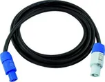 Powercon prodlužovací kabel, 3m, 3x1,5mm