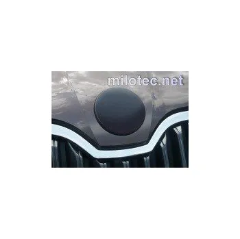 Tuning Milotec kryt emblému přední / zadní - 1 ks Škoda Octavia III (ABS černá metalíza)