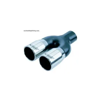 Koncovka výfuku Simoni Racing koncovka výfuku dvojitá kulatá nerez (průměr 2x76mm, délka 230mm)