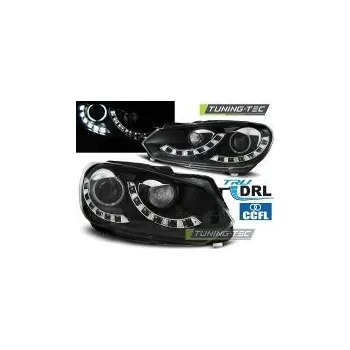 Přední světlomet Přední světla VW Golf VI, 08-12, Daylight černé black s LED denním svícením