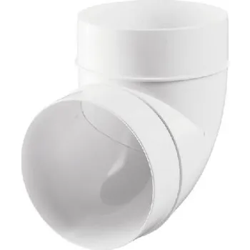 Ventilace Koleno pro kruhové potrubí 100 mm/90st. PVC 121p