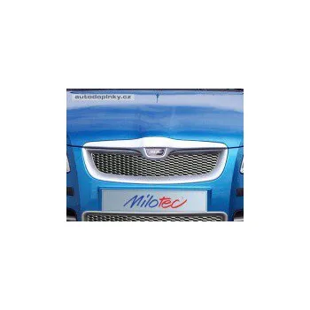 Tuning Milotec přední maska s nerez mřížkou Škoda Fabia II / Roomster (střbrný/nerez) SLEVA 2%