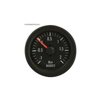 AUTOSTYLE Classic měřič tlaku Turba -- rozsah -1 bar až +2,0 bar montážní průměr 52 mm -- bílé osvětlení čísel