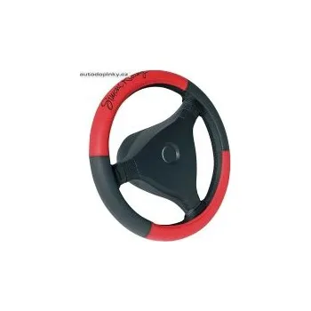 Autopotah Potah na volant design TROPHY 1 (eko kůže) barva červená/černá - pro volanty o průměru 37-39cm