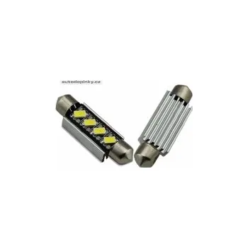 Povinná bezpečnostní výbava LED žárovka 12V s paticí sufit (42mm), 4LED/5630SMD s chladičem - pár SLEVA 2%