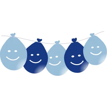 Balónek Balonky smajlík visící 5ks mix modré 1411118