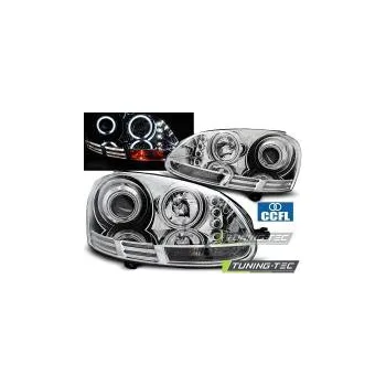 Přední světlomet Přední světla VW Golf V, 2003-2009, Angel Eyes CCFL, chrom SLEVA 15%