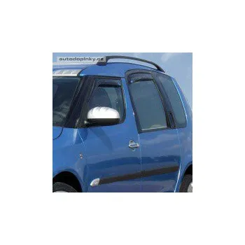 Tuning Milotec větrné clony (ofuky) - zadní Škoda Roomster (Acrylglass) SLEVA 2%