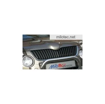 Tuning Milotec korní lišta přední masky Škoda Yeti -- od roku výroby 2009- (ABS/ASA černý) SLEVA 2%