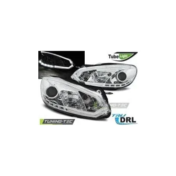 Přední světlomet Přední světla VW Golf 6, 2009- Tube Light, chrom, denní svícení RL SLEVA 15%