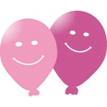 Party dekorace Balonek smajlik 5ks růžový Balonky.cz 1411110