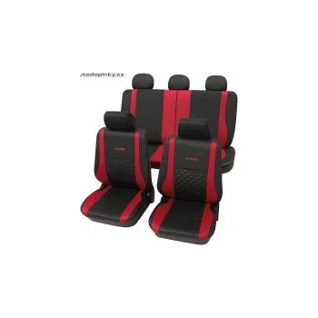 Potah sedadla Univerzální autopotahy typ Exclusive barva černá/červená (17-ti dílná sada pro celé auto)