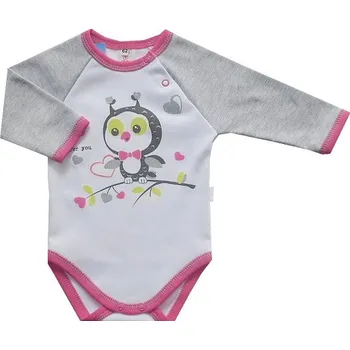 Kojenecký body Kojenecké body Bílá+šedá - vel. 86 sovička